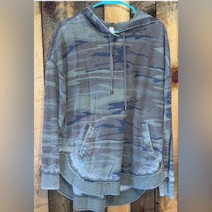 Altar'd State Camouflage Hoodie - Green and Blue